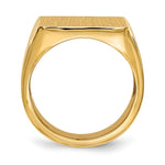 Load image into Gallery viewer, Mens Large Square Signet Ring - Custom Engravable - Initial or Monogram in Solid 14K Yellow Gold
