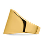 Load image into Gallery viewer, Mens Large Square Signet Ring - Custom Engravable - Initial or Monogram in Solid 14K Yellow Gold

