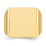 Load image into Gallery viewer, Mens Large Square Signet Ring - Custom Engravable - Initial or Monogram in Solid 14K Yellow Gold
