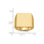 Load image into Gallery viewer, Mens Large Square Signet Ring - Custom Engravable - Initial or Monogram in Solid 14K Yellow Gold

