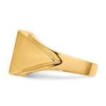 Load image into Gallery viewer, Open Back Mens Square Top Signet Ring Custom Personalized with Free Engraving Available of Initials or Monogram in Solid 14K Yellow Gold
