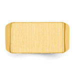 Load image into Gallery viewer, Mens Solid Back Wide Rectangle Signet Ring with Free Engraving Available of Initials Monogram in Solid 14K Yellow Gold
