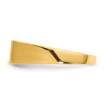 Load image into Gallery viewer, Open Back Mens Rectangle Top Signet Ring Custom Personalized with Free Engraving Available of Initials or Monogram in Solid 14K Yellow Gold
