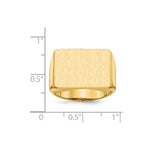 Load image into Gallery viewer, Mens Large Rectangle Signet Ring Custom Personalized with Free Engraving Available of Initials or Monogram in Solid 14K Yellow Gold

