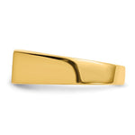 Load image into Gallery viewer, Solid Closed Back Mens Rectangle Top Signet Ring Custom Personalized with Free Engraving Available of Initials or Monogram in Solid 14K Yellow Gold
