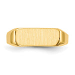 Load image into Gallery viewer, Solid Closed Back Mens or Ladies Signet Ring Band Custom Personalized with Free Engraving Available of Initials or Monogram in Solid 14K Yellow Gold
