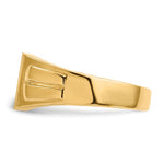 Load image into Gallery viewer, Solid Closed Back Womens Mens Decorative Side Rectangle Top Signet Ring Custom Personalized with Free Engraving Available of Initials or Monogram in Solid 14K Yellow Gold
