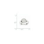 Load image into Gallery viewer, Solid Closed Back Signet Ring Round Shape Custom Personalized with Free Engraving Available of Initials in Solid 14K White Gold
