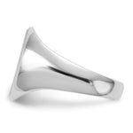 Load image into Gallery viewer, Mens Solid Back Signet Ring Custom Personalized with Free Engraving Available of Initials or Monogram in Solid 14K White Gold
