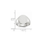 Load image into Gallery viewer, Solid Closed Back Signet Ring Round Shape Custom Personalized with Free Engraving Available of Initials in Solid 14K White Gold
