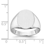 Load image into Gallery viewer, Mens Solid Back Signet Ring Custom Personalized with Free Engraving Available of Initials or Monogram in Solid 14K White Gold
