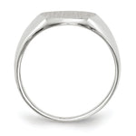 Load image into Gallery viewer, Open Back Signet Ring Round Shape Custom Personalized with Free Engraving Available of Initials in Solid 14K White Gold
