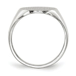 Load image into Gallery viewer, Mens Solid Back Large Oval Signet Ring with Free Engraving Available of Initials Monogram in Solid 14K White Gold
