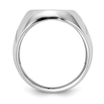 Load image into Gallery viewer, Mens Oval Signet Ring Custom Personalized with Free Engraving Available of Initials or Monogram in Solid 14K White Gold
