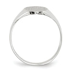 Load image into Gallery viewer, Open Back Signet Ring Oval Shape Custom Personalized with Free Engraving Available of Initials in Solid 14K White Gold
