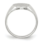 Load image into Gallery viewer, Solid Closed Back Signet Ring Oval Shape Custom Personalized with Free Engraving Available of Initials in Solid 14K White Gold
