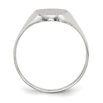 Load image into Gallery viewer, Solid Closed Back Signet Ring Oval Shape Custom Personalized with Free Engraving Available of Initials in Solid 14K White Gold
