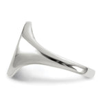 Load image into Gallery viewer, Solid Closed Back Signet Ring Oval Shape Custom Personalized with Free Engraving Available of Initials in Solid 14K White Gold
