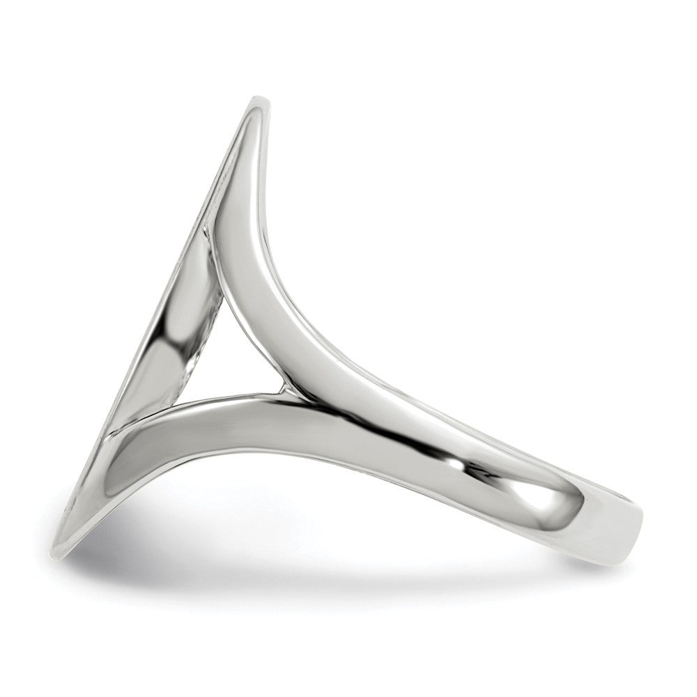 Solid Closed Back Signet Ring Oval Shape Custom Personalized with Free Engraving Available of Initials in Solid 14K White Gold