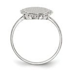 Load image into Gallery viewer, Open Back Signet Ring Oval Shape Scallop Edge Custom Personalized with Free Engraving Available of Initials in Solid 14K White Gold
