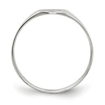 Load image into Gallery viewer, Solid Closed Back Signet Ring Round Custom Personalized with Free Engraving Available of Initials in Solid 14K White Gold
