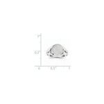 Load image into Gallery viewer, Solid Closed Back Signet Ring Round Custom Personalized with Free Engraving Available of Initials in Solid 14K White Gold
