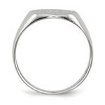 Load image into Gallery viewer, Solid Closed Back Signet Ring Round Custom Personalized with Free Engraving Available of Initials in Solid 14K White Gold
