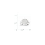 Load image into Gallery viewer, Solid Closed Back Signet Ring Round Custom Personalized with Free Engraving Available of Initials in Solid 14K White Gold
