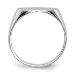 Load image into Gallery viewer, Solid Closed Back Signet Ring Horizontal Oval Custom Personalized with Free Engraving Available of Initials in Solid 14K White Gold
