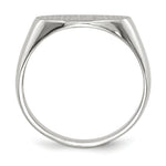 Load image into Gallery viewer, Open Back Signet Ring Horizontal Oval Custom Personalized with Free Engraving Available of Initials in Solid 14K White Gold
