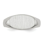 Load image into Gallery viewer, Open Back Signet Ring Horizontal Oval Custom Personalized with Free Engraving Available of Initials in Solid 14K White Gold
