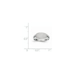 Load image into Gallery viewer, Open Back Signet Ring Horizontal Oval Custom Personalized with Free Engraving Available of Initials in Solid 14K White Gold
