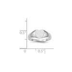 Load image into Gallery viewer, Sold Closed Back Signet Ring Heart Shape Custom Personalized with Free Engraving Available of Initials in Solid 14K White Gold
