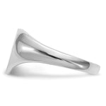 Load image into Gallery viewer, Open Back Womens Heart Design Top Signet Ring Custom Personalized with Free Engraving Available of Initials in Solid 14K White Gold

