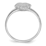 Load image into Gallery viewer, Open Back Signet Ring Heart Shape Custom Personalized with Free Engraving Available of Initials in Solid 14K White Gold

