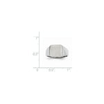 Load image into Gallery viewer, Solid Closed Back Square Top Signet Ring Custom Personalized with Free Engraving Available of Initials in Solid 14K White Gold
