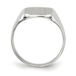 Load image into Gallery viewer, Solid Closed Back Square Top Signet Ring Custom Personalized with Free Engraving Available of Initials in Solid 14K White Gold

