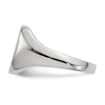 Load image into Gallery viewer, Solid Closed Back Square Top Signet Ring Custom Personalized with Free Engraving Available of Initials in Solid 14K White Gold
