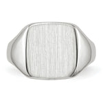 Load image into Gallery viewer, Solid Closed Back Square Top Signet Ring Custom Personalized with Free Engraving Available of Initials in Solid 14K White Gold
