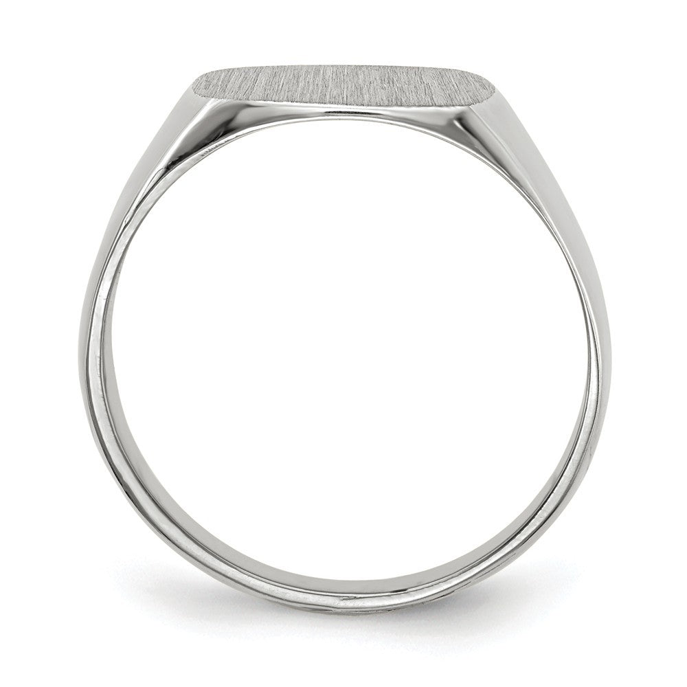 Solid Closed Back Mens Square Top Signet Ring Custom Personalized with Free Engraving Available of Initials or Monogram  Size 8 in Solid 14K Yellow Gold