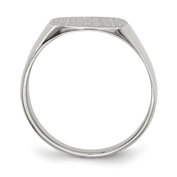 Solid Closed Back Mens Square Top Signet Ring Custom Personalized with Free Engraving Available of Initials or Monogram  Size 8 in Solid 14K Yellow Gold