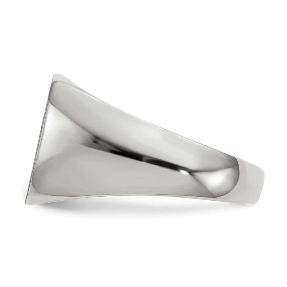 Solid Closed Back Mens Square Top Signet Ring Custom Personalized with Free Engraving Available of Initials or Monogram  Size 8 in Solid 14K Yellow Gold