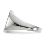 Load image into Gallery viewer, Solid Closed Back Square Top Signet Ring Custom Personalized with Free Engraving Available of Initials or Monogram in Solid 14K White Gold
