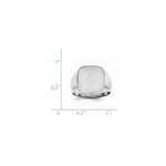 Load image into Gallery viewer, Solid Closed Back Square Top Signet Ring Custom Personalized with Free Engraving Available of Initials or Monogram in Solid 14K White Gold
