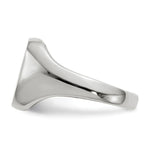 Load image into Gallery viewer, Open Back Square Top Signet Ring Custom Personalized with Free Engraving Available of Initials in Solid 14K White Gold
