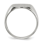 Load image into Gallery viewer, Open Back Square Top Signet Ring Custom Personalized with Free Engraving Available of Initials or Monogram in Solid 14K White Gold
