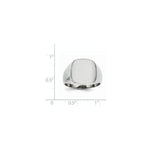 Load image into Gallery viewer, Open Back Square Top Signet Ring Custom Personalized with Free Engraving Available of Initials or Monogram in Solid 14K White Gold
