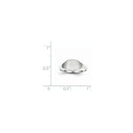 Load image into Gallery viewer, Closed Solid Back Signet Ring Square Shape Custom Personalized with Free Engraving Available of Initials in Solid 14K White Gold
