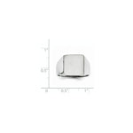 Load image into Gallery viewer, Open Back Square Top Signet Ring Custom Personalized with Free Engraving Available of Initials or Monogram in Solid 14K White Gold
