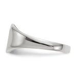 Load image into Gallery viewer, Closed Solid Back Signet Ring Square Shape Custom Personalized with Free Engraving Available of Initials in Solid 14K White Gold
